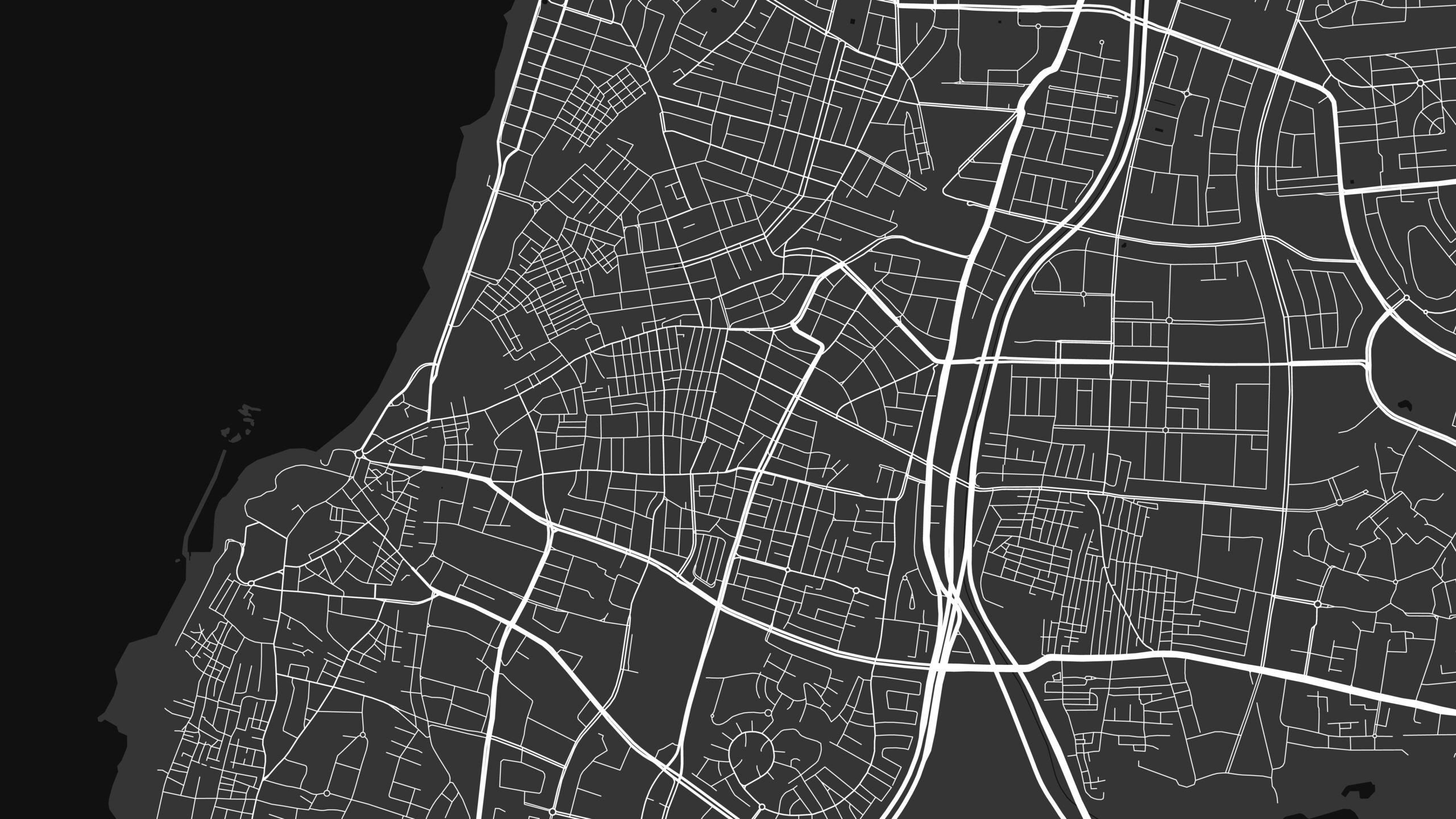 Black,And,White,Tel,Aviv,Yafo,City,Area,Vector,Background